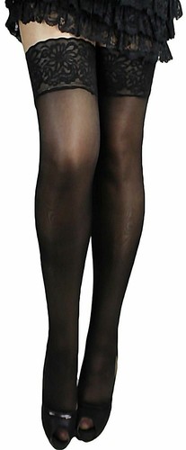 Halterlose lange - ,