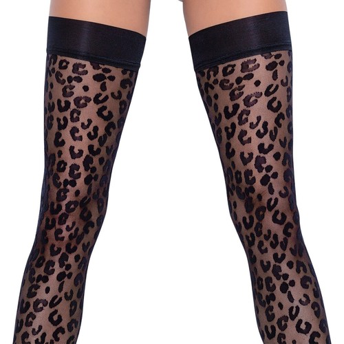 Halterlose strümpfe leo look - strümpfe, leo-look